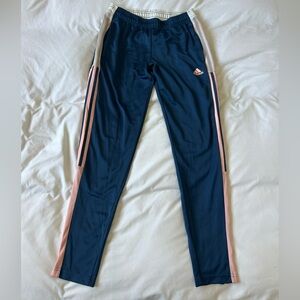 Adidas Aeroready Track Pants Blue Pink Stripe Women’s Small